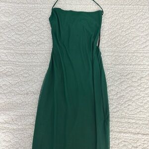 Elegant Green halter Dress (pic of me wearing it at end)
